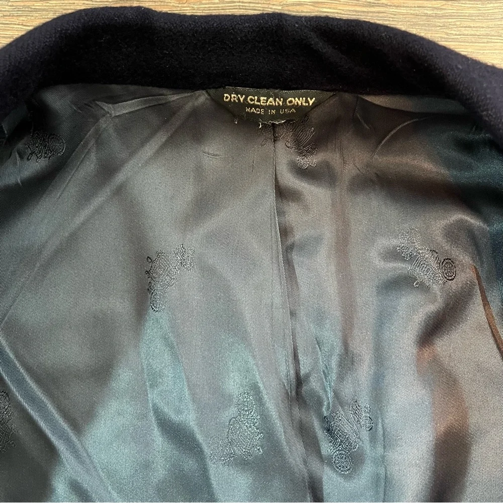 100% Cashmere Made in USA Mark Shale Navy Blue 2 Button Jacket Men’s M size 40 - Picture 2 of 13